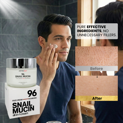 Astronut Men’s Snail Mucin Face Cream – Hydrate, Repair & Protect Against Aging