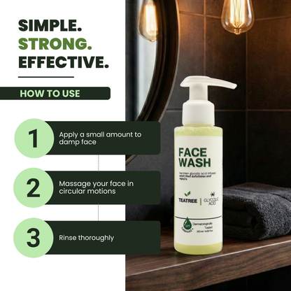 Tea Tree + Glycolic Acid Clarifying Face Wash