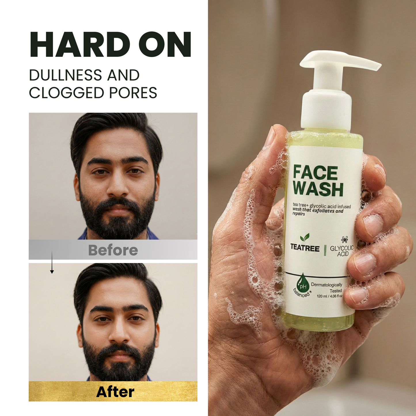 Tea Tree + Glycolic Acid Clarifying Face Wash