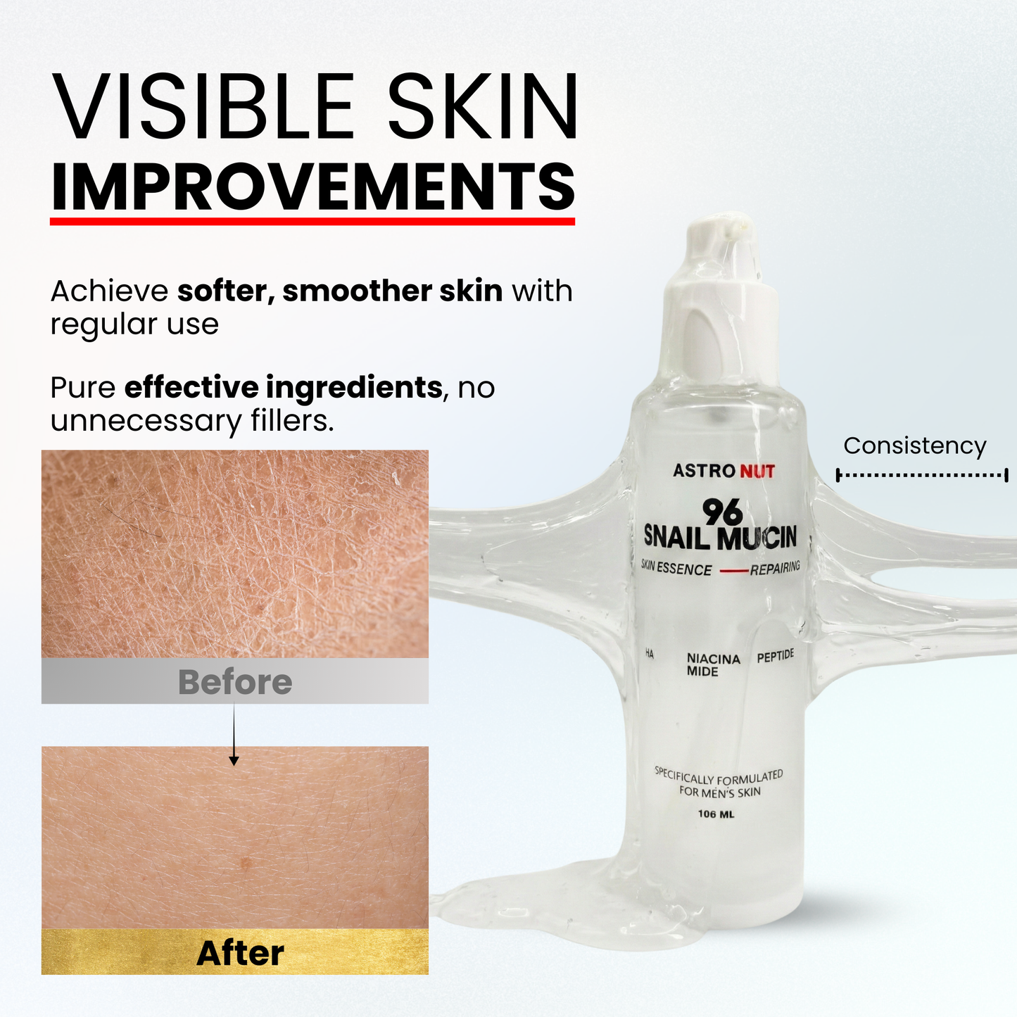 Astronut Men’s Snail Mucin Essence – Repair, Even Skin Tone & Shield From Pollution