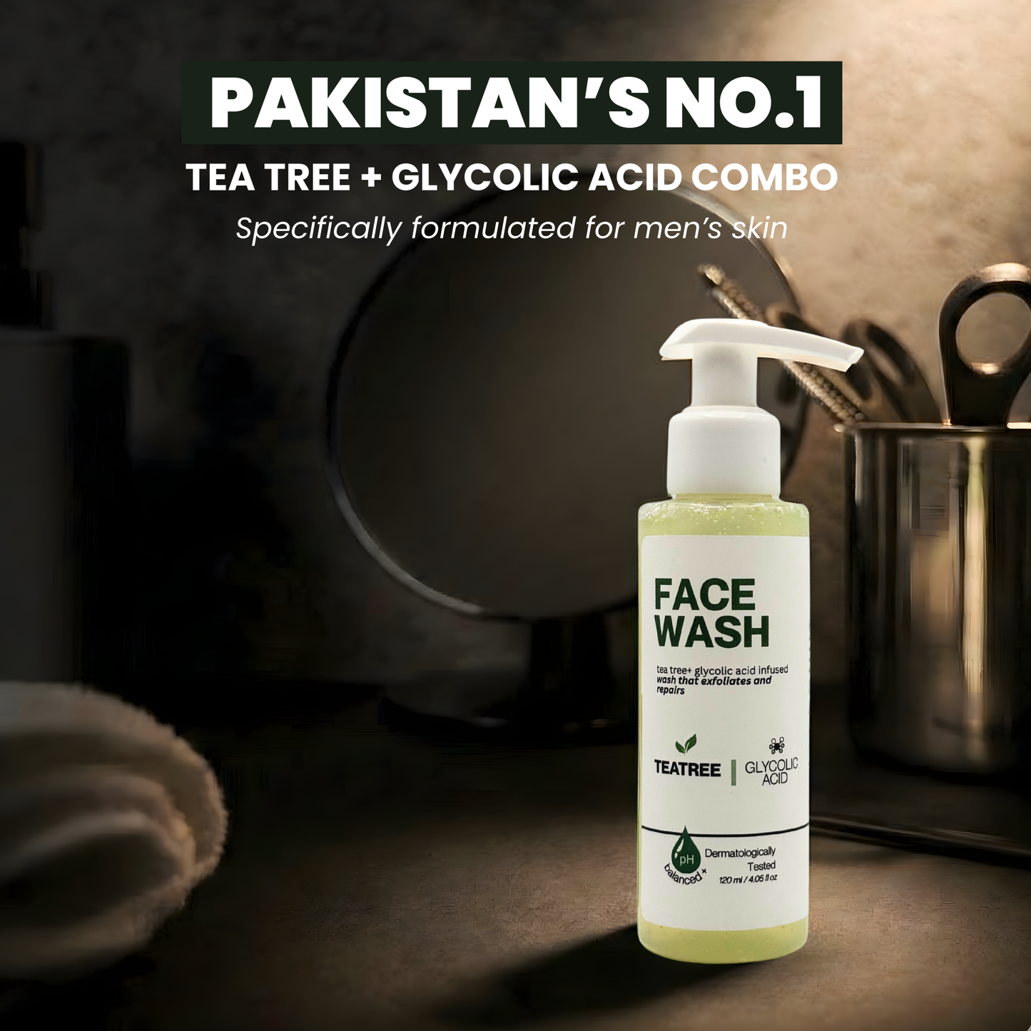 Tea Tree + Glycolic Acid Clarifying Face Wash