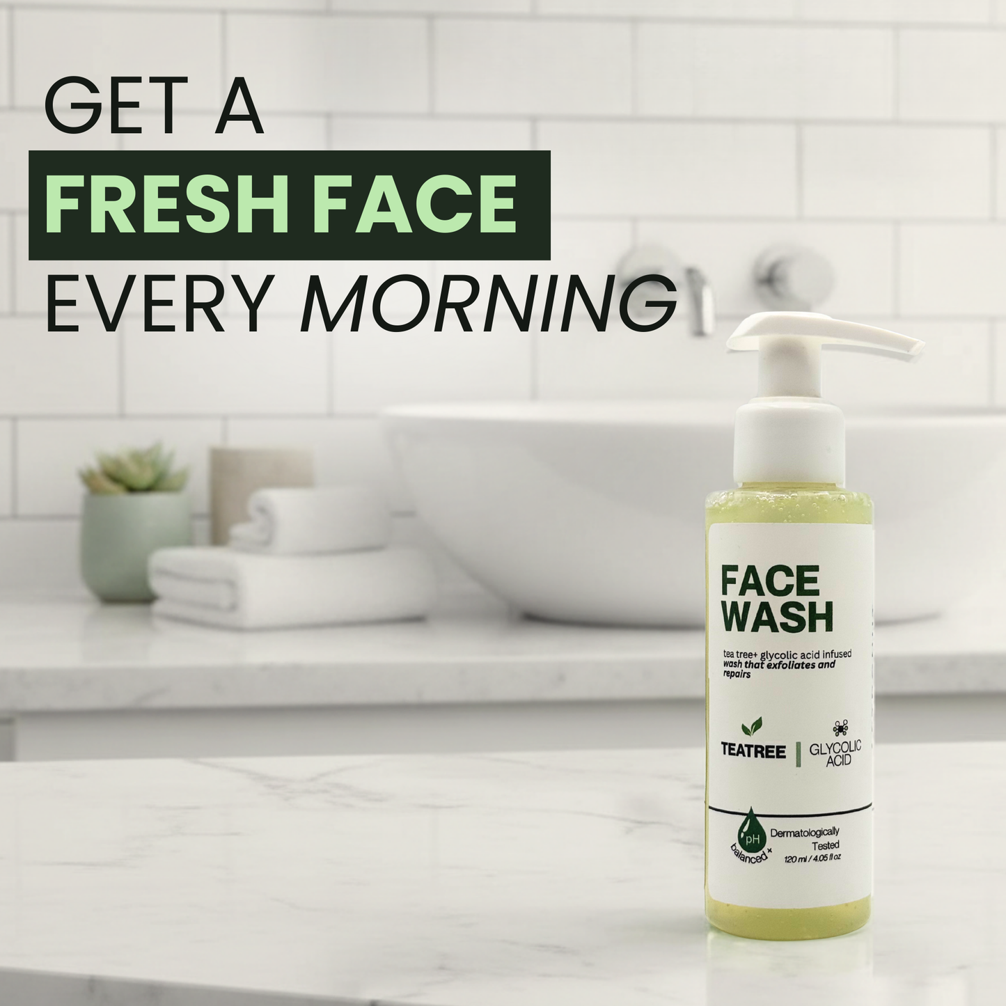 Tea Tree + Glycolic Acid Clarifying Face Wash