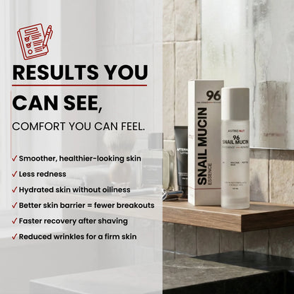 Astronut Men’s Snail Mucin Essence – Repair, Even Skin Tone & Shield From Pollution