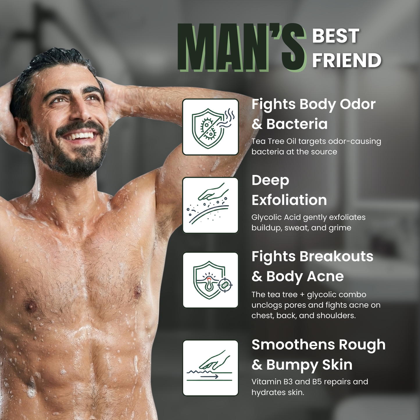 Tea Tree + Glycolic Acid Refreshing Body Wash