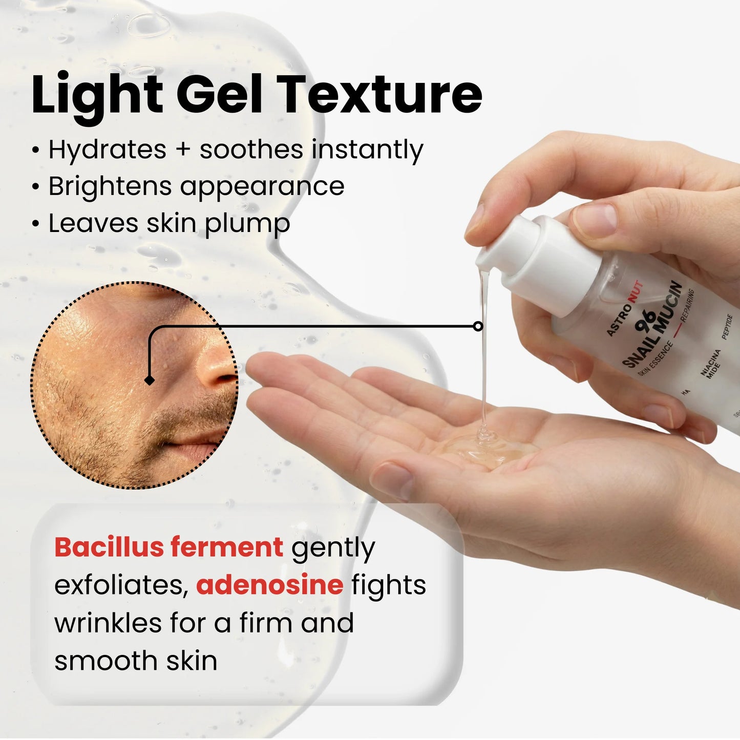 Astronut Men’s Snail Mucin Essence – Repair, Even Skin Tone & Shield From Pollution