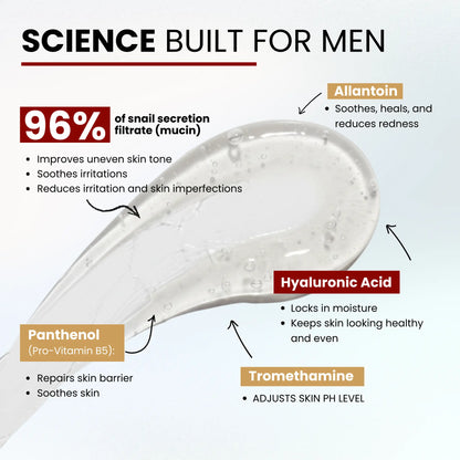 Astronut Men’s Snail Mucin Cleansing Face Wash – Deep Clean, Hydrate & Defend Skin