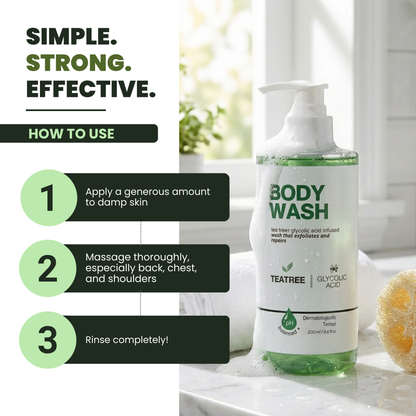 Tea Tree + Glycolic Acid Refreshing Body Wash