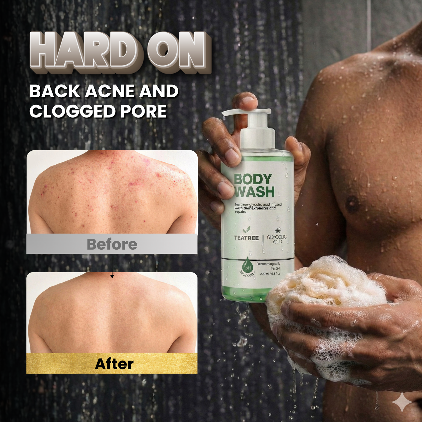 Tea Tree + Glycolic Acid Refreshing Body Wash